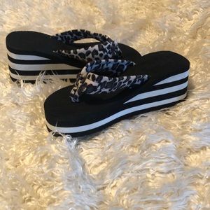 Cheetah Printed Flip Flops